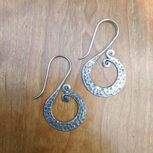 Handmade Hammered Silver Hill Tribe earrings